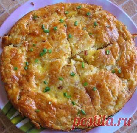 Закусочный пирог с плавленным сыром - Простые рецепты Овкусе.ру