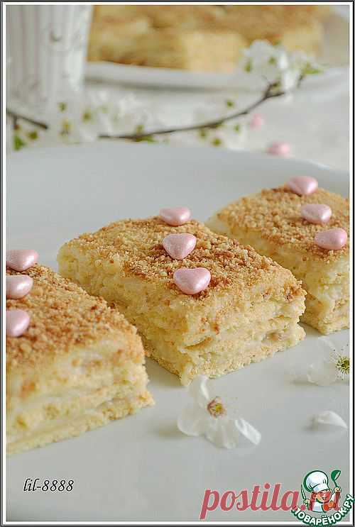 Нежное пирожное с карамельным кремом - кулинарный рецепт