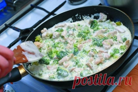Брокколи в сливках: тушенная в сковороде с курицей и сыром, запеченная капуста в сливочном соусе