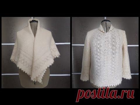 Кофта из пухового платка вручную без машинки