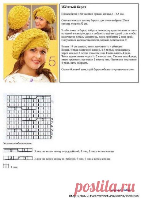 Берет и шарф спицами | Все о рукоделии: схемы, мастер классы, идеи на сайте labhousehold.com