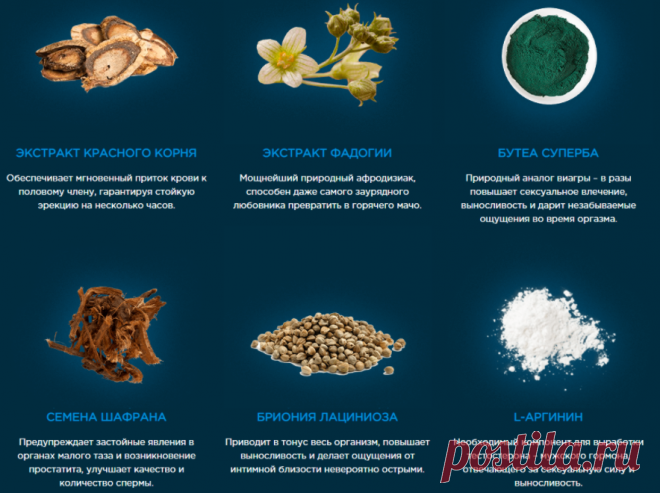 Состав и форма выпуска
Для того чтобы обеспечить максимальный эффект при отсутствии побочных эффектов, в состав препарата Потенциалекс входят только натуральные ингредиенты:
L-Аргинин – увеличивает выработку тестостерона.
Экстракт красного корня – усиливает приток крови к половому члену.
Экстракт фадогии – мощный природный афродизиак.
Бутеа Суперба – значительно повышает сексуальное влечение и выносливость.
Семена шафрана – предотвращает развитие простатита.
Экстракт брион...