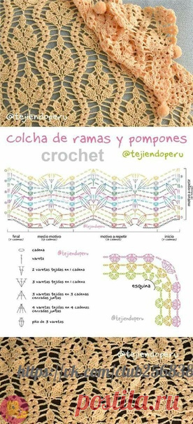 Узоры крючком: схемы Отличная подборка!Вяжите и будьте счастливы!