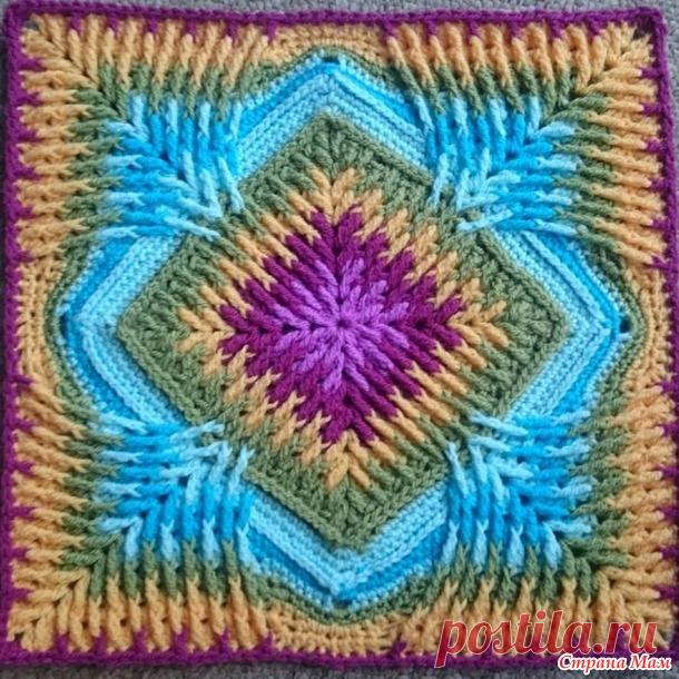 Эффект градиента крючком в Бабушкином квадрате - Все в ажуре... (вязание крючком) - Страна Мам