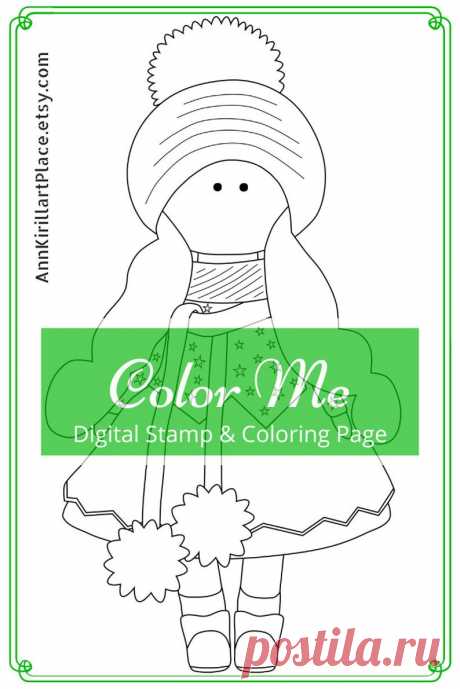Color Me Scrapbooking Art Handmade Card Colouring Digital | Etsy