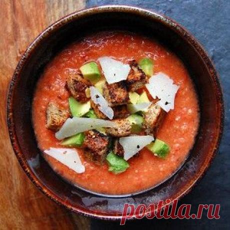 Гаспачо с домашними гренками рецепт – супы