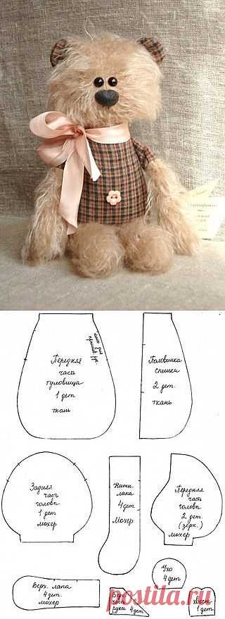 Медвежонок Тедди - плоскомордик , выкройка .