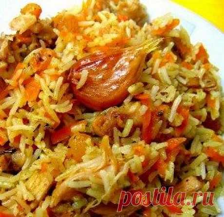 Рецепт приготовления плова с курицей в мультиварке Поларис и Редмонд.