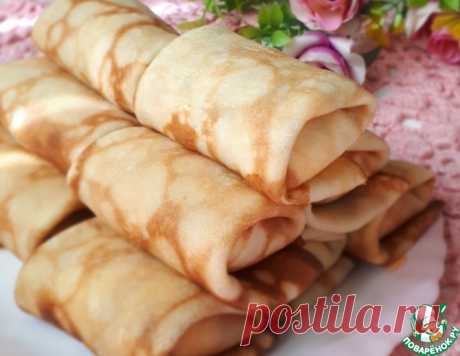 Сметанные блинчики с начинкой – кулинарный рецепт