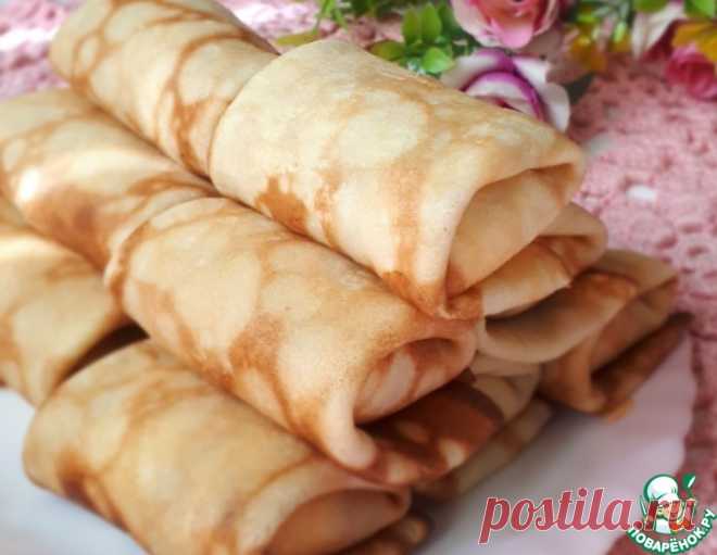 Сметанные блинчики с начинкой – кулинарный рецепт