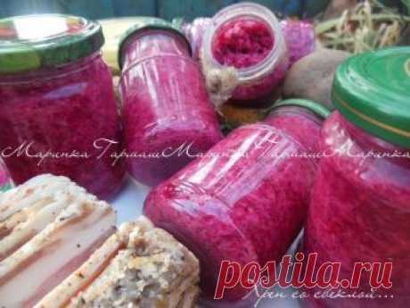 Хрен со свеклой от бабушки Эммы к мясу или рыбе! Закуска на все случаи!
