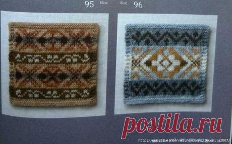 Норвежские жаккардовые узоры со схемами из японской книги | Сундучок с подарками | Дзен