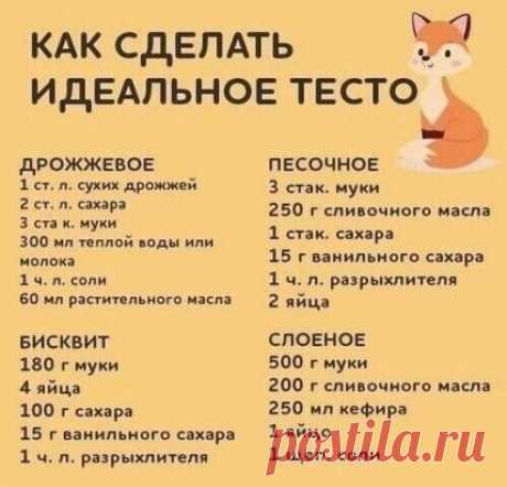 Рецепты идеального теста!