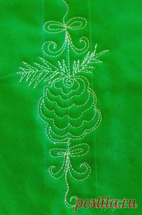 The Pretty Pinecone Free Motion Quilt Tutorial | The Inbox Jaunt
