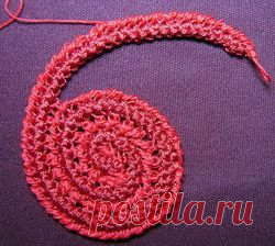 Спираль из шнура "гусеничка"