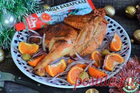 Пивная курица с горчицей и перцами Кулинарный рецепт