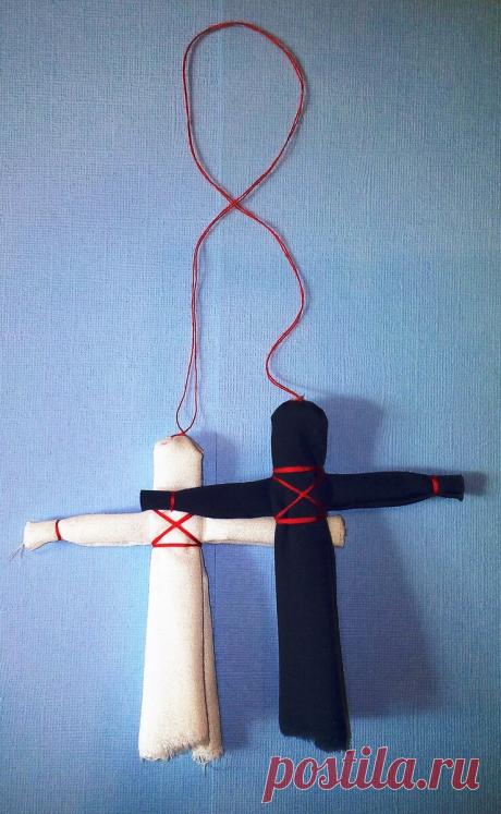 Кукла-оберег «день-ночь» - помощница днем, защитница ночью |