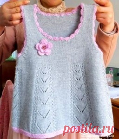 Gray dress knitted with pleats | Senpolia handmade
