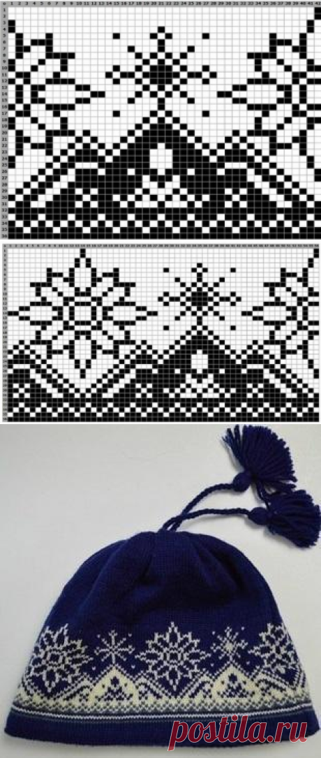 Жаккардовый узор для шапки