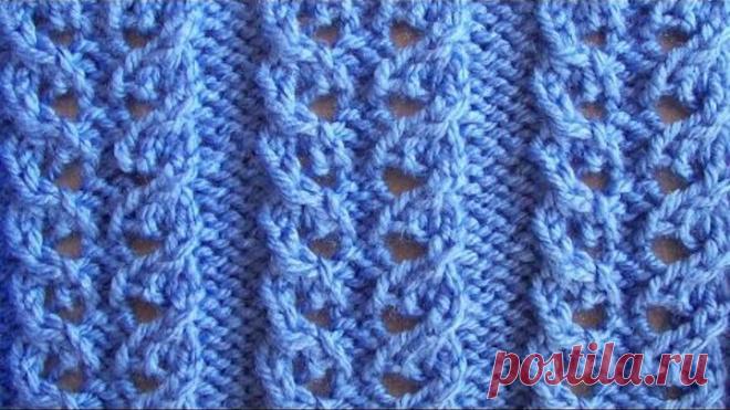 Ажурные японские дорожки Вязание спицами Видеоуроки