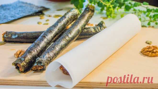 Энергетические палочки из морской капусты, орехов и семян У нас есть очень вкусная штука. Если Вы следите за своей фигурой и  Вы ведете активный образ жизни. Или даже Вы простой студент. Эта штука для Вас. Полноценный…