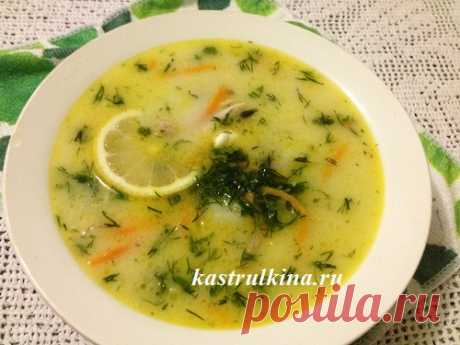 Суп из курицы с плавленным сырком