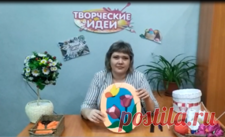 Картина в технике «пэчворк без иглы» — Смотреть в Эфире Представляю вашему вниманию мастер-класс "Картина в технике «пэчворк без иглы»"
