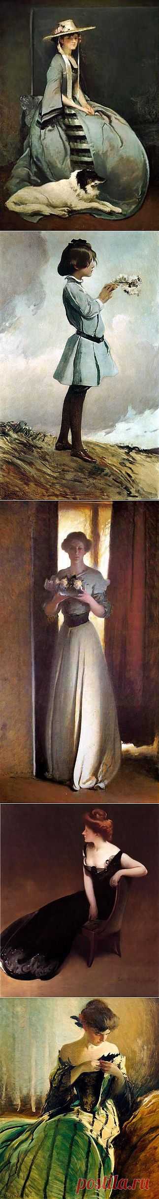 John White Alexander изящные женские портреты