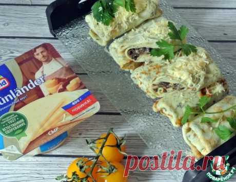 Сырные блинчики с грибной начинкой – кулинарный рецепт