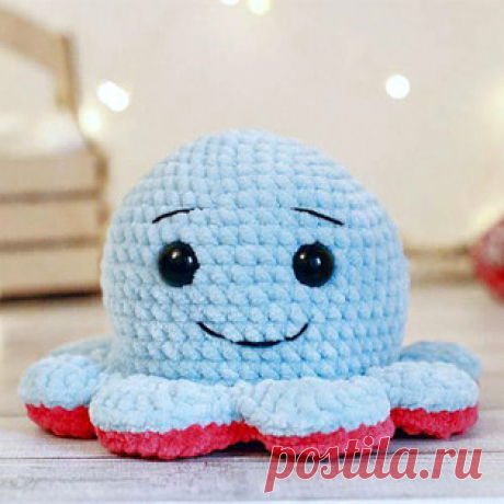 Осьминог амигуруми. Схемы и описания для вязания игрушек крючком! Бесплатный мастер-класс от Ирины Ильиновой @lana_mi_toys по вязанию плюшевого осьминога крючком. Высота вязаной игрушки-вывернушки примерно 10 см. Для…
