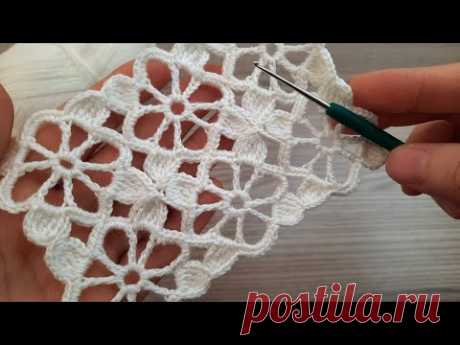FANTASTIC Very Beautiful Flower Crochet Pattern * Crochet Online Tutorial for beginners Tığ işi örgü
