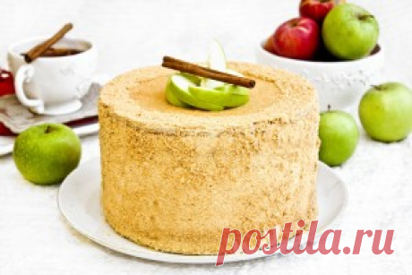 Яблочный торт с карамельным баварским муссом с корицей | Самый вкусный портал Рунета