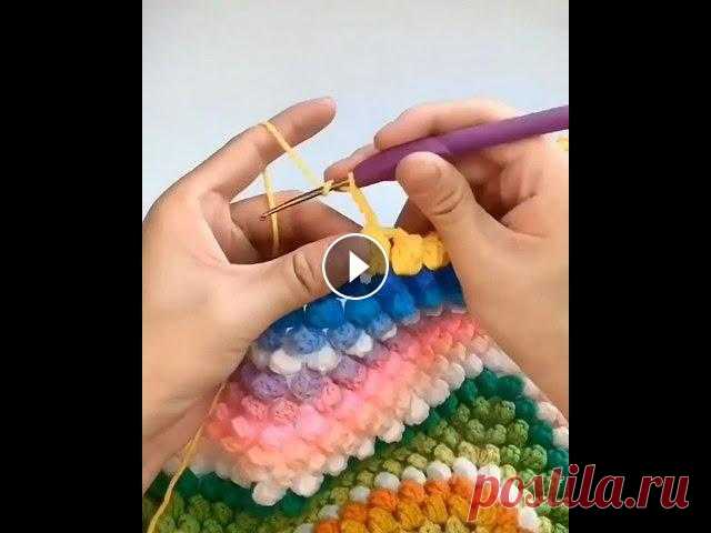 Красивый узор для пледа крючком.Обалденно красиво!!! Помощь каналу Видео из интернета #вязаниекрючком #узоркрючком #узордляпледакрючком #пледкрючком #красивыйузоркрючком #обалденнаясхемакрючком #мккрючко...