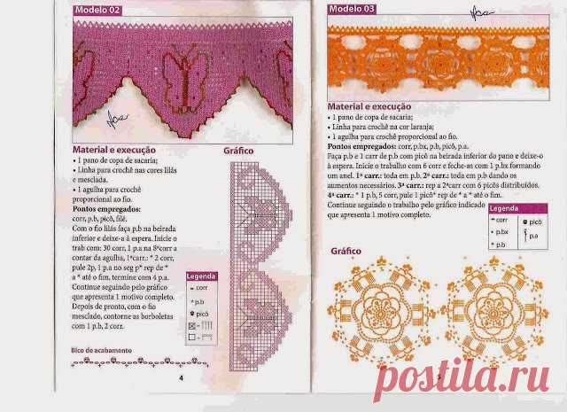 Artesanato com amor...by Lu Guimarães: Bicos em crochê Continuando...