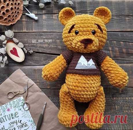 Зефирный мишка от @kate_made_crochet