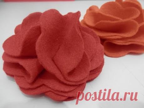 Flor de feltro 2 "repolhuda"