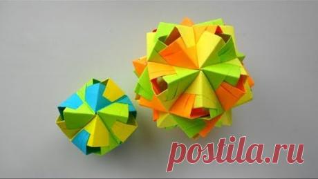 Октаэдр Многогранник из бумаги Kusudama by Mitsunobu Sonobe