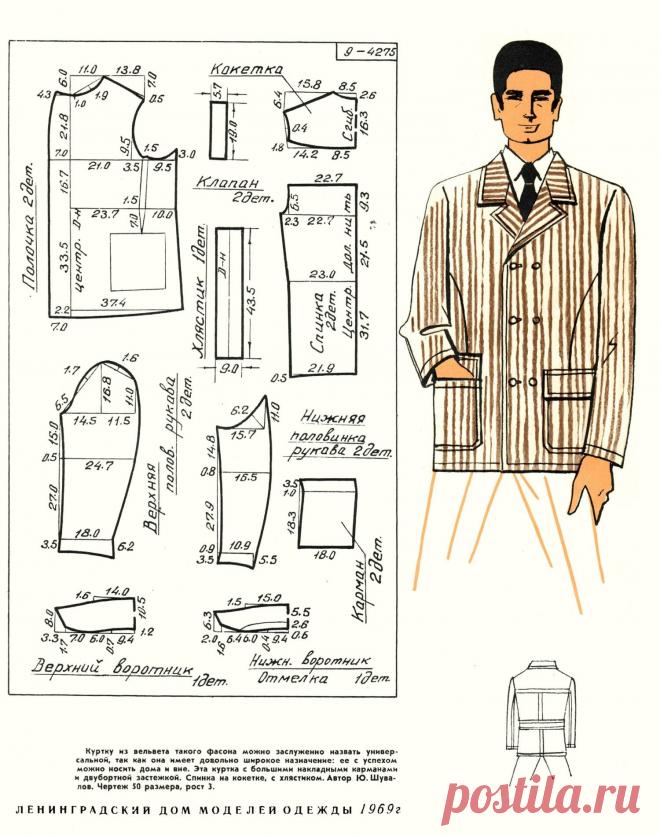 Мужская куртка из вельвета 50 размер