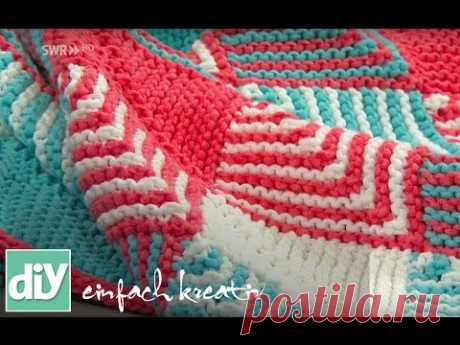 Plaids stricken mit Patchwork-Technik | DIY einfach kreativ