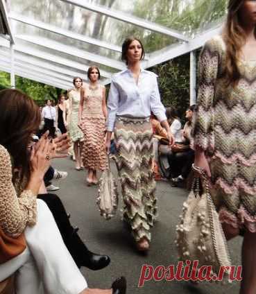 Зигзаг из остатков для юбки макси.