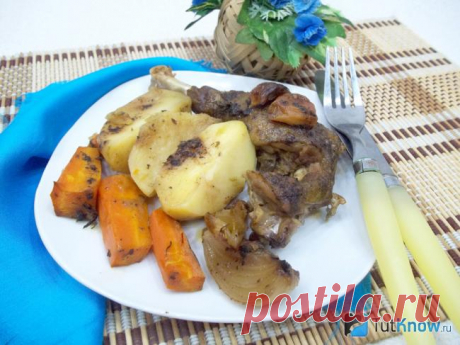 Утка кусочками с овощами: рецепт в духовке