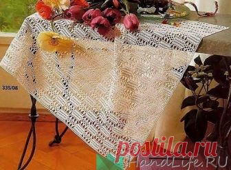 Квадратная салфетка и кайма. Интересные мотивы.