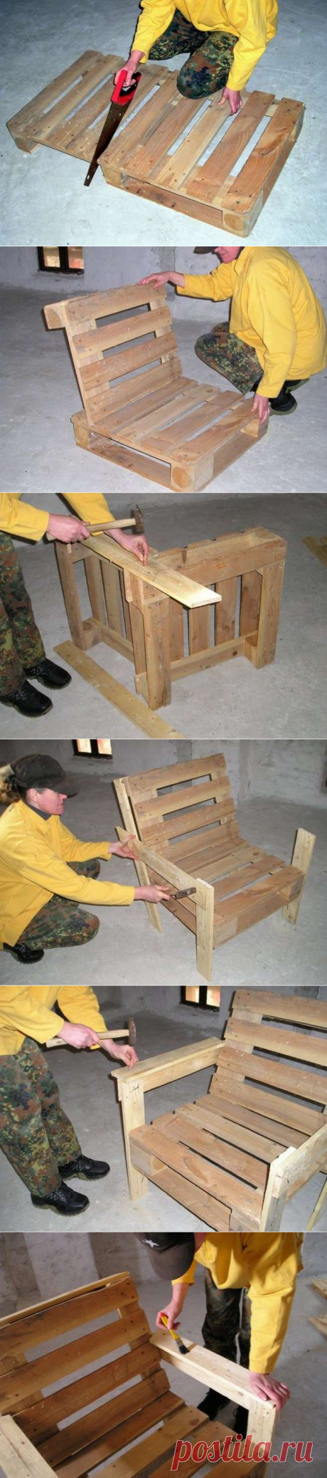Кресло из поддонов своими руками