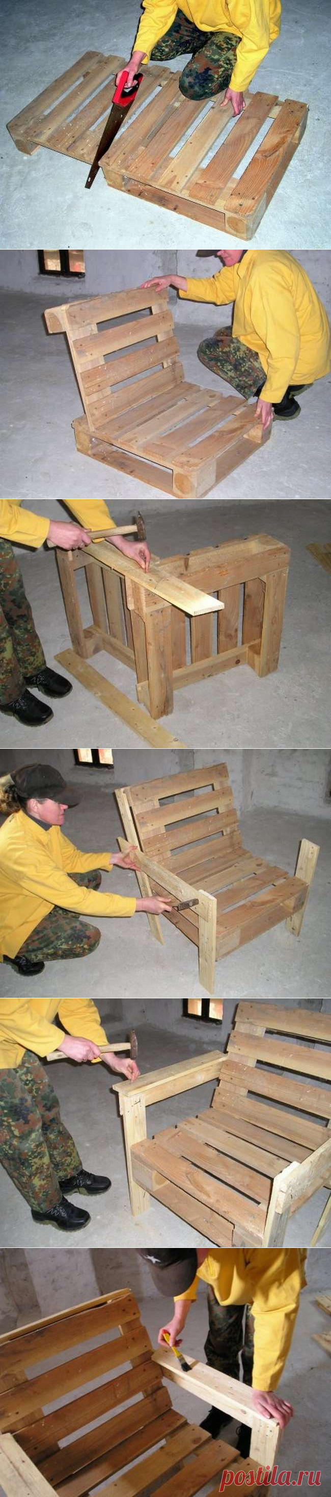 Кресло из поддонов своими руками