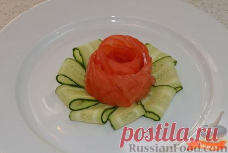 Рецепт: Роза из помидора на RussianFood.com