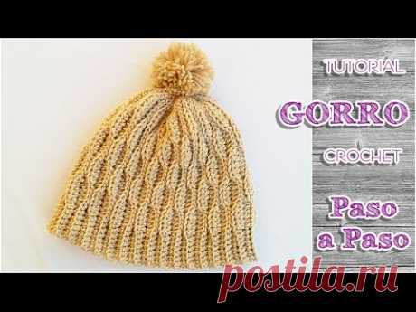 Como tejer gorro de lana crochet para todos los talles