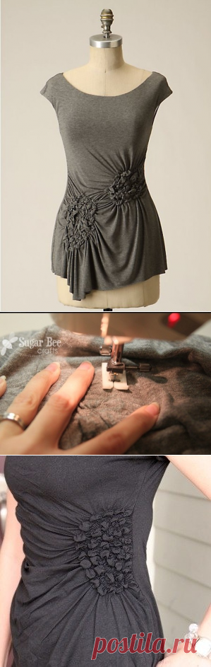 Жатый декор на футболке (Diy) / Футболки DIY / ВТОРАЯ УЛИЦА