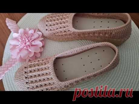 💥⚡МОКАСИНЫ💥ГДЕ ВЗЯТЬ ПОДОШВУ💝 ВЯЖЕМ КРЮЧКОМ 🔥💥 CROCHET SHOES
