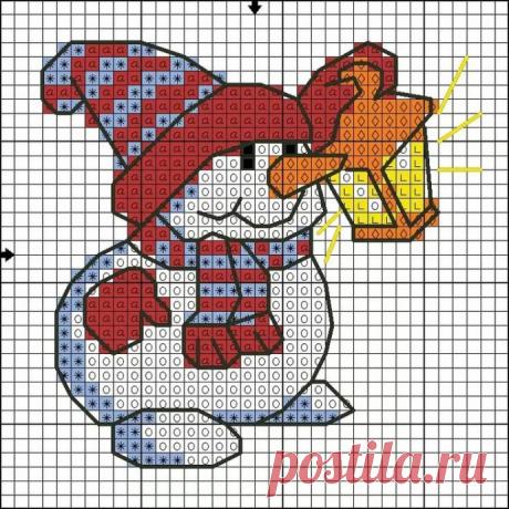 Подборка милых новогодних схем вышивки в детскую копилочку: снеговики