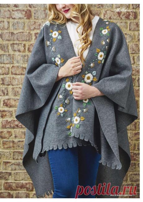 Теплая женская накидка без шитья выкройка Скажите, вам хочется сделать своими руками теплую женскую накидку которая будет согревать в прохладные дни? Теплая накидка без шитья